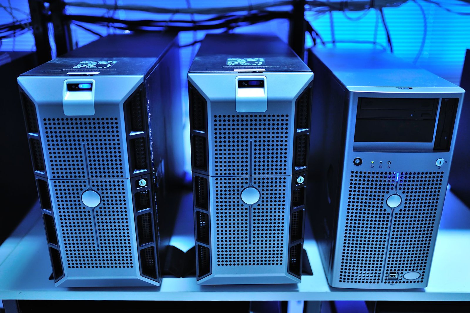 A modern server rack illustrating cloud infrastructure.