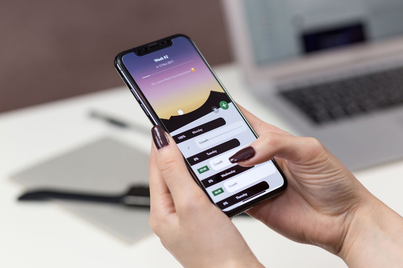 A smartphone displays prioritized daily task lists organized by priority flags.